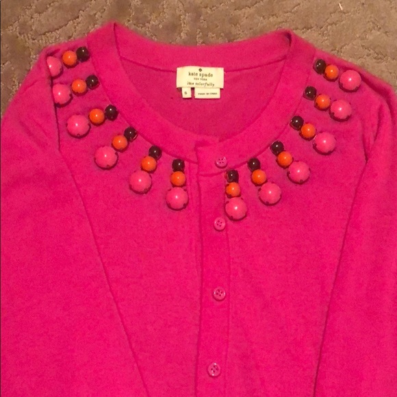 Kate Spade ♠️ cardigan with embellishments - Picture 2 of 3